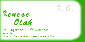 kenese olah business card